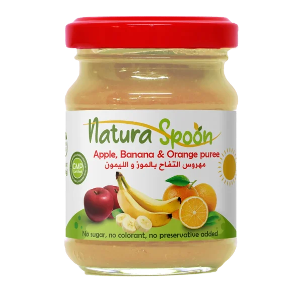 Natura spoon Apple Banana   Orange puree