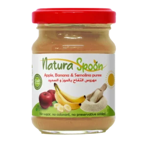 Natura spoon Apple Banana   Semolina puree