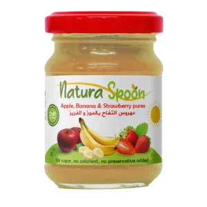 Natura spoon Apple Banana   Strawberry puree