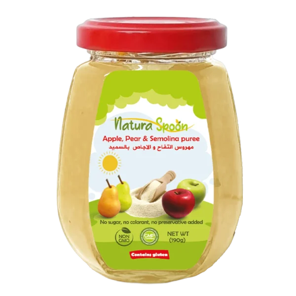 Natura spoon Apple Pear   Semolina puree