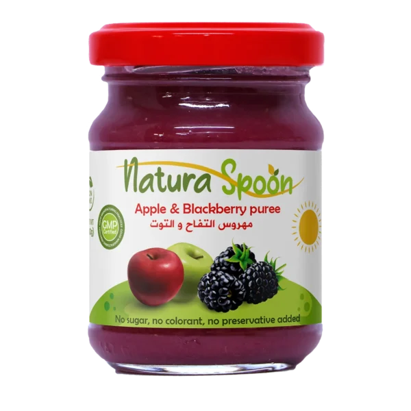 Natura spoon Apple   Blackberry puree