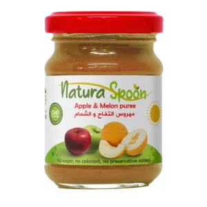 Natura spoon Apple   Melon puree