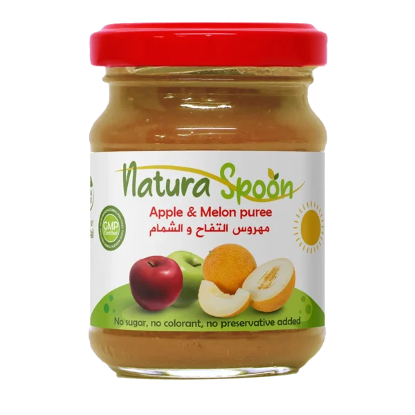 Natura spoon Apple   Melon puree