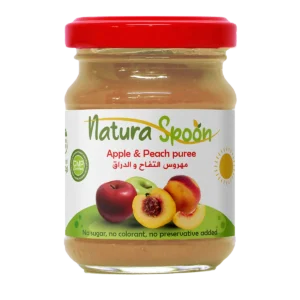 Natura spoon Apple   Peach puree