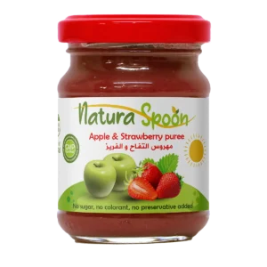 Natura spoon Apple   Strawberry puree