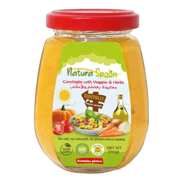 Natura spoon Conchiglie with Veggies   Herbs